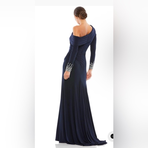 Off shoulder jewelled cuff long gown - Picture 3 of 3